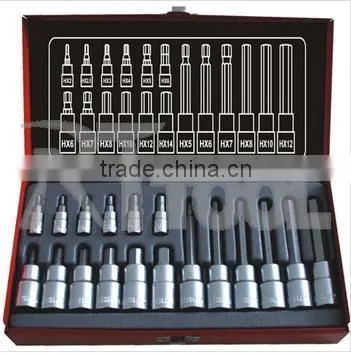 18pcs Wrought Iron Working Tools Drive Mechanics Socket Bits Tool Set photo-2