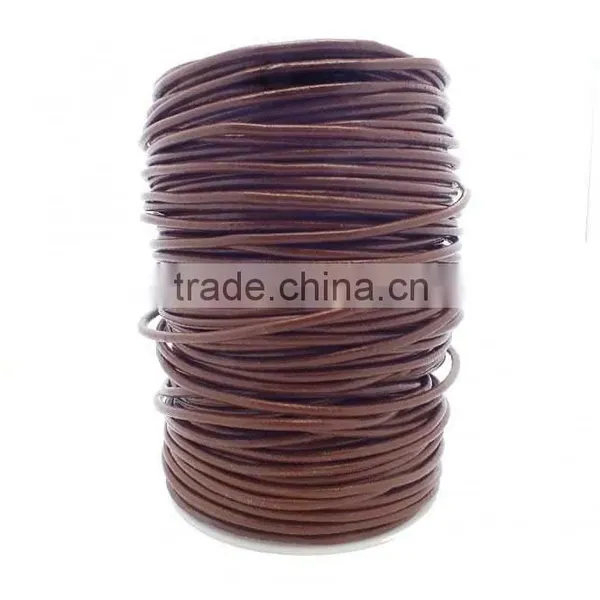 1mm Brown Round Leather Cords From Borg Export photo-2