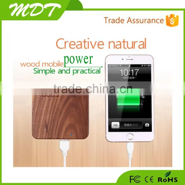 2015 Best Selling Gift Wood Power Bank 5200mah Portable Power Bank Charger of Usb Rohs Power Bank photo-3