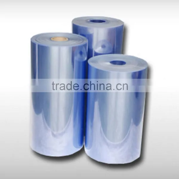 Transparent Blue Pharma Pvc Shrink Film