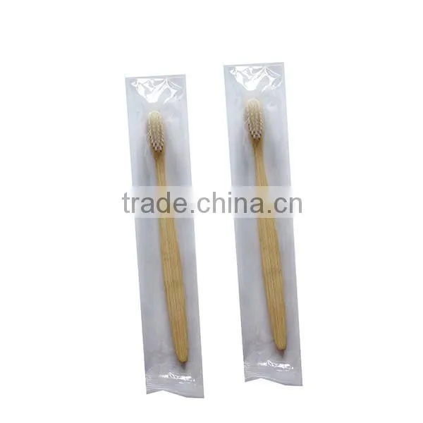 High Quality Biodegradable Bamboo Charcoal Fiber Bristles Wood Toothbrush photo-5