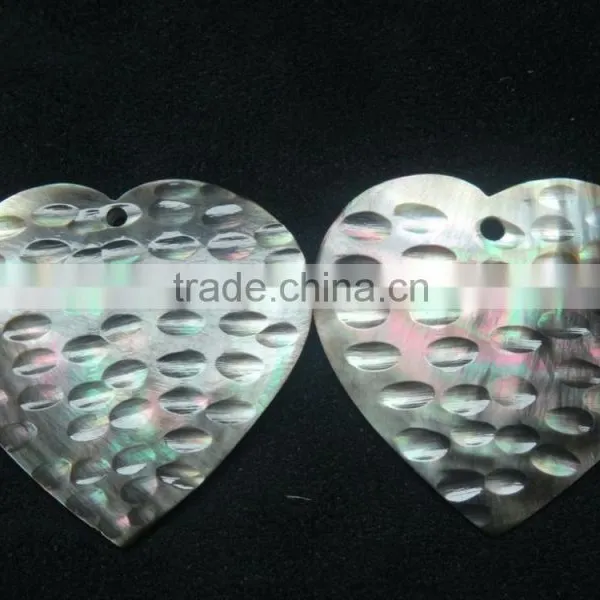 Exclusive Rare Arrival Natural Mother of Pearl Gemstone With Beautiful Carving Heart Shape MOP Gemstone photo-3