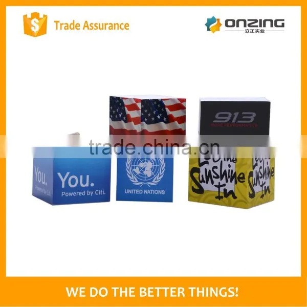 OEM Custom Design 4 Sides Printing Cube Shape Tear off Bulk Notepad photo-6