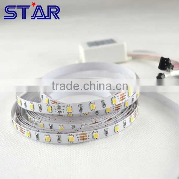 IP65 Drip Glue Waterproof 2700K to 13000k 12V 120led/m LED Stripe Adjustable CCT photo-5