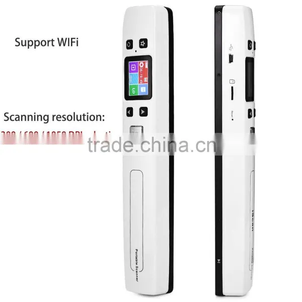 1050DPI Wireless WiFi Portable Digital Scanner with Handyscan Document Photo Receipts Books Double JPG / PDF Format TF Card