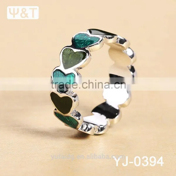 Jingli Jewelry Electroplating Heart Shaped Finger Ring (YJ-394) photo-3