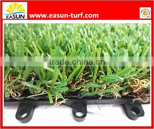 Plastic Flooring Cover Interlocking Synthetic Turf Tile photo-5