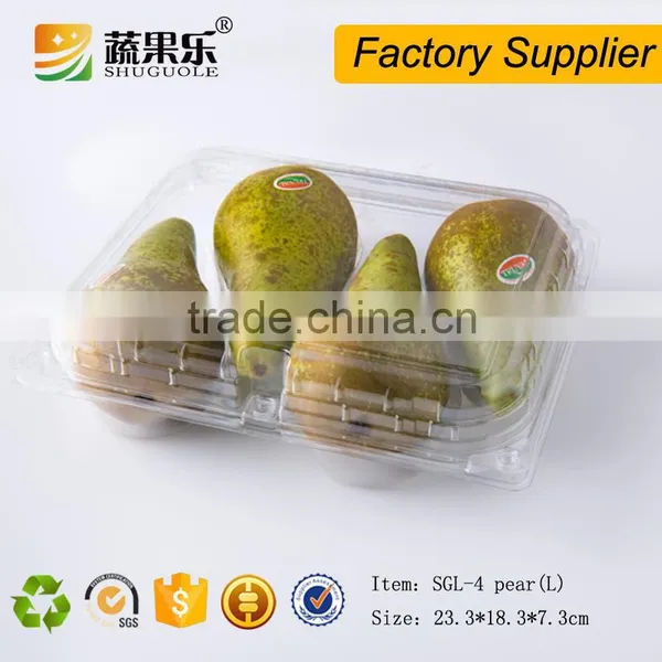 Plastic Transparent Pear Box With 4 Cells photo-4