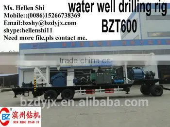 600 Meter Trailer Mounted Water Well Drilling Rig photo-3