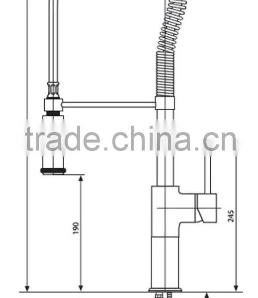 China Spring Pull Out Kitchen Faucet, American Style Brass Body Pull Out Kitchen Faucet photo-3