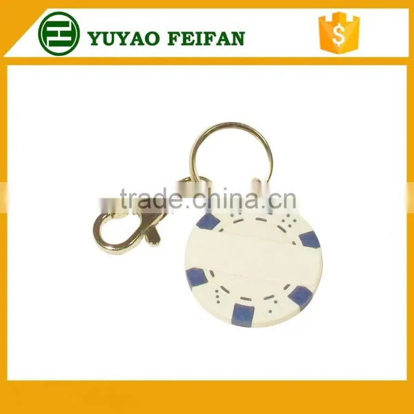 plastic color chips keyring poker chip keychain