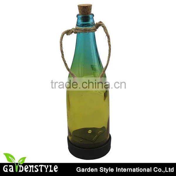 Light Lighting, Green Light Solar Bottle Glass, Patio Lamp Hanging Garden Light Solar photo-5
