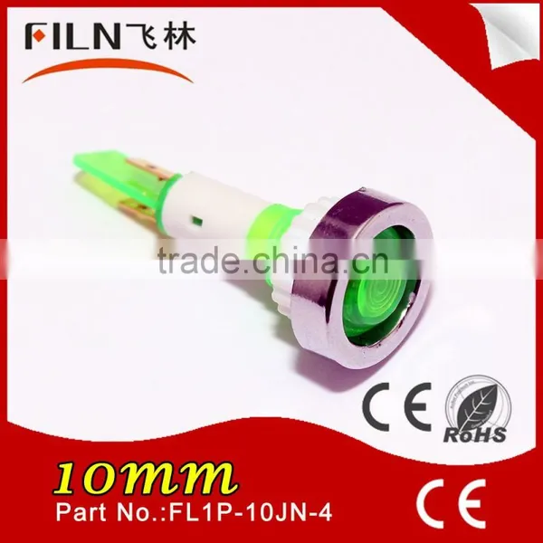 10mm Pure Color Cabinet LED Light Indicator Lamp 110v2w With Connector Terminal photo-2