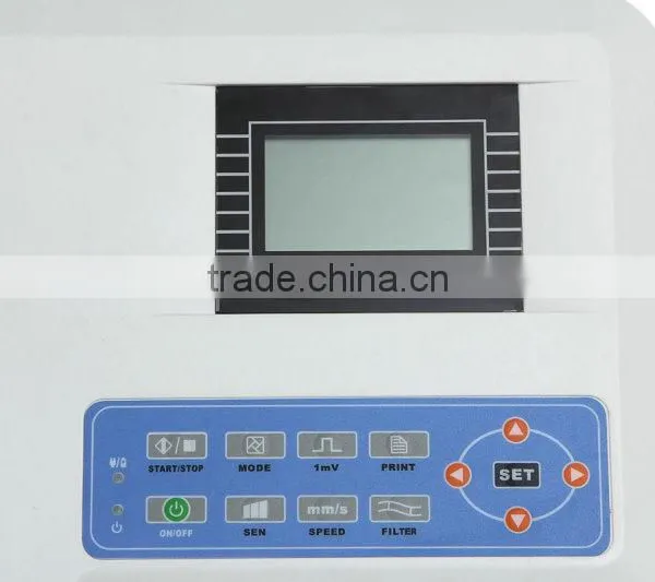 CE Portable 12 Leads One Channel ECG Machine Electrocardiograph photo-3