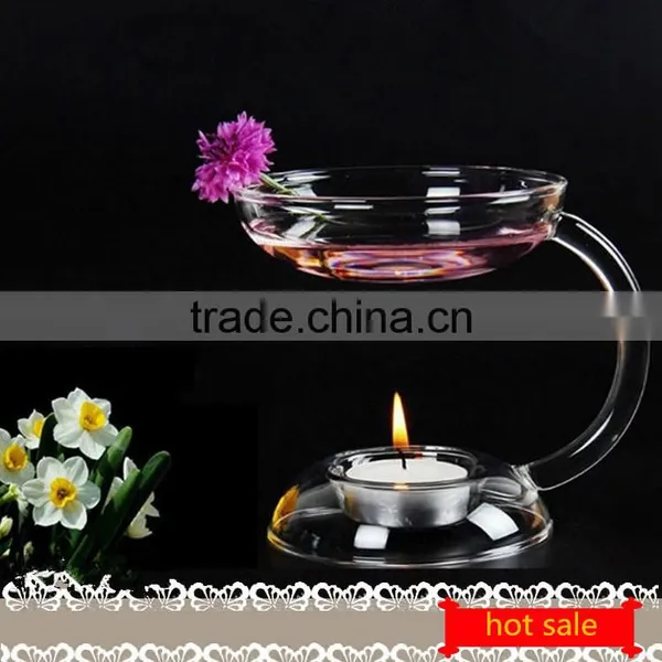Heat-resisting Fragrance Lamp Transparent Glass Candle Holder photo-5