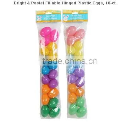 Bright & Pastel Fillable Hinged Plastic Eggs