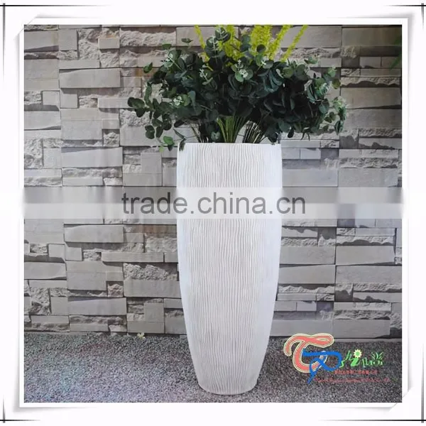 Fiberglass Modern Floor Vase Large Flower Pot photo-2