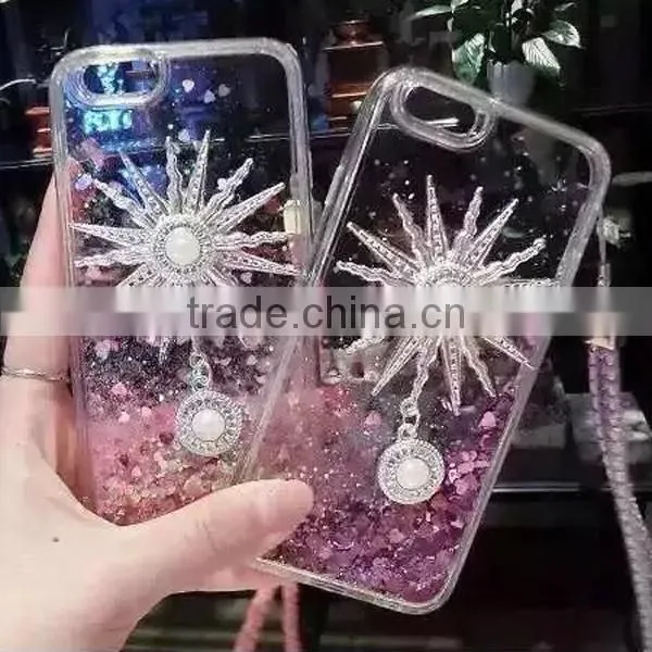 Quicksand Sun Sticker TPU + PC Bling Phone Shell for IPhone 6 / 6 Plus photo-5