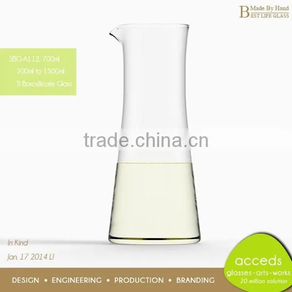 Decorative Wholesale Borosilicate Heat Resistant Glass Milk Jug photo-3
