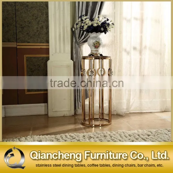 Round Marble Flower Stand Golden Color for Wedding photo-2