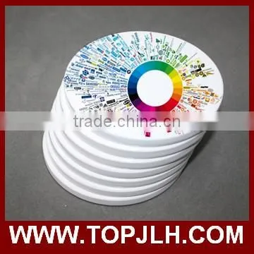 Promotional Gift Sublimation White Blank Round Ceramic Coasters photo-2
