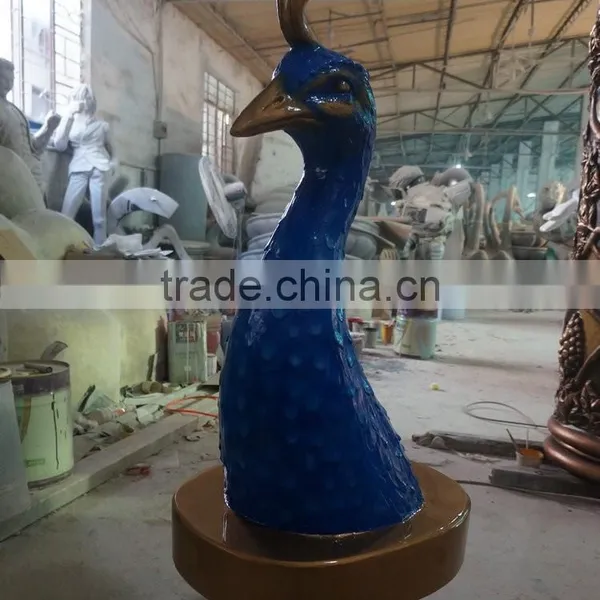Customized Life-size Fiberglass Peacock Figure photo-3