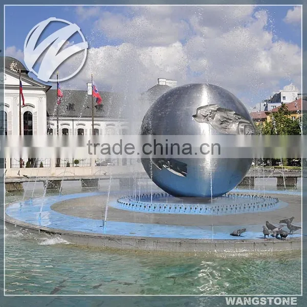 Outdoor Stainless Steel Spinning Water Round Ball Fountain photo-2