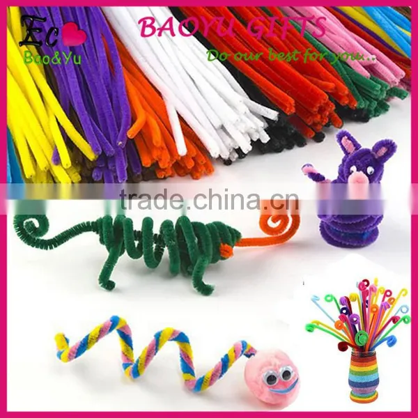 DIY Craft Kit Chenille Stem Colorful Pipe Cleaners Toys 100pcs/bag