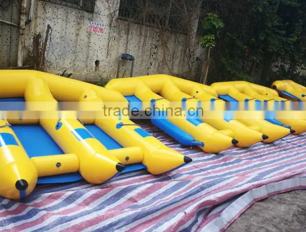 3 Tubes Inflatable Fish / Inflatable Flying Fish Banana Boat For Water Sports photo-2