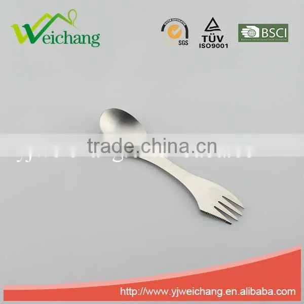 WCTS136 SPORK,stainless Steel, High Quality , Spork With Full-Sized Spoon, Fork and Serrated Knife Edge photo-2