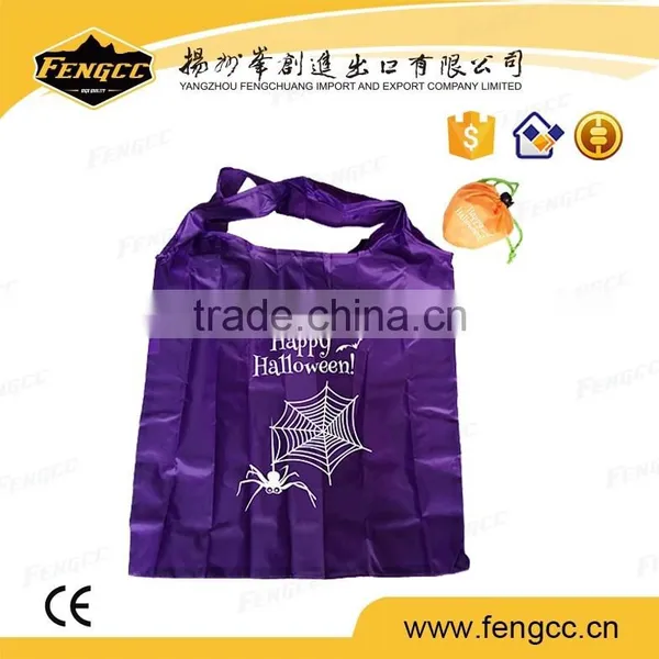 2016 Hot Sale Halloween Promotion Printed Polyester Foldadble Shopping Bag photo-2
