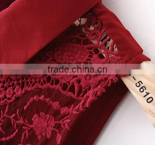 Sleeveless Lady Chiffon Blouse Tops Sexy Lace Blouse Tops for Woman photo-2