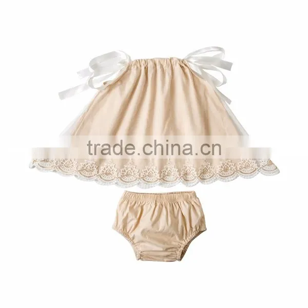 Baby Long Lace Swing Outfits Kids Shorts Set photo-3
