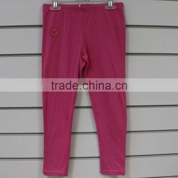 Solid Color and Full Print Girls Leggings With Cotton Spandex Fabric photo-2