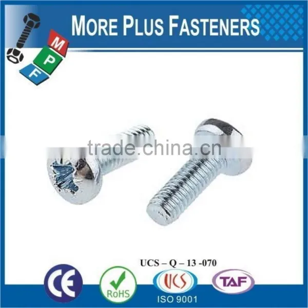 Made in Taiwan Slotted Phillips Pozi Pan Cheese Head Machine Screw Brass Material Stainless Steel Carbon Steel photo-2