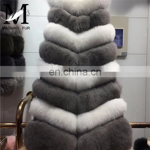 2015 Top Grade 100% Real Fox Fur Vest Natural Fur Vests Fox Fur Waistcoat photo-6