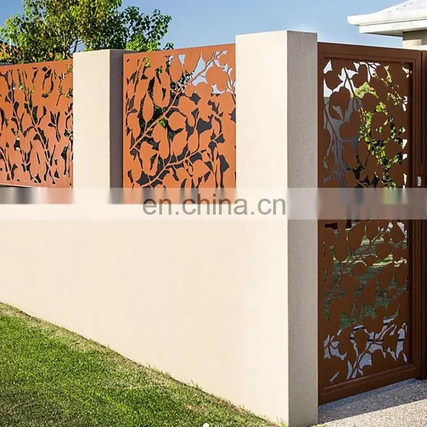 Morden Laser Cut Corten Steel Iron Gates and Screens photo-2