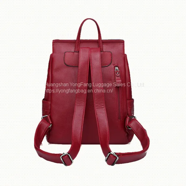European and American Fashion Backpack Spring and Summer New Women's Bag Crocodile-print Leather Shoulder Bag photo-2