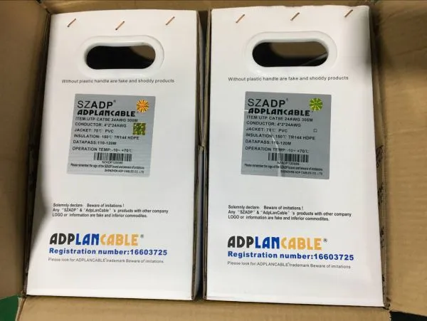 SZADP Brand Spot Network Cable UTP CAT5E 24AWG High Quality 305m photo-3