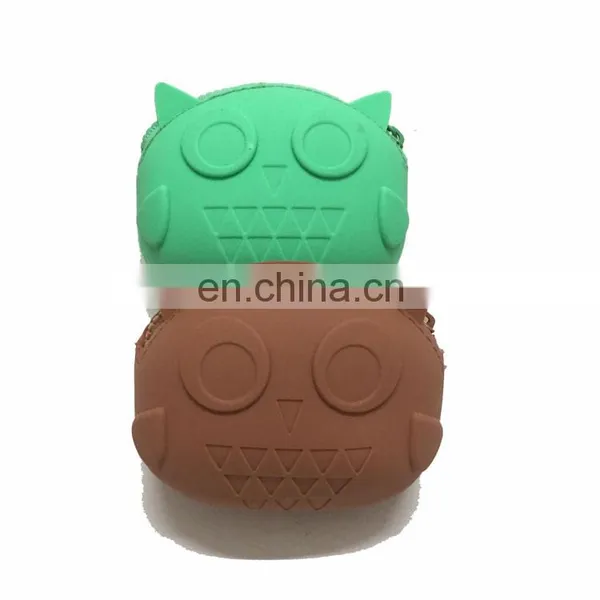 Promotion Mini Owl Shape Coin Bag Women Clutch Key Purse Pouch Silicone Fancy Ladies Cartoon Wallet photo-5
