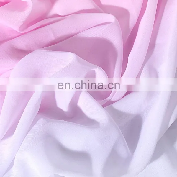 High Quality 100% Polyester Beautiful Color Gradient Chiffon Fabric for Dress photo-3