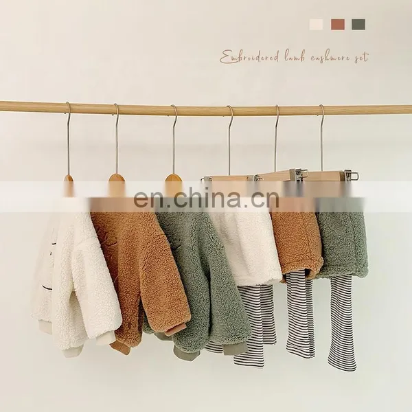 6222/Hot Sale China Manufacturer Girls Embroidery Clothing Fashion Fake Two Piece Warm Winter Sets photo-2