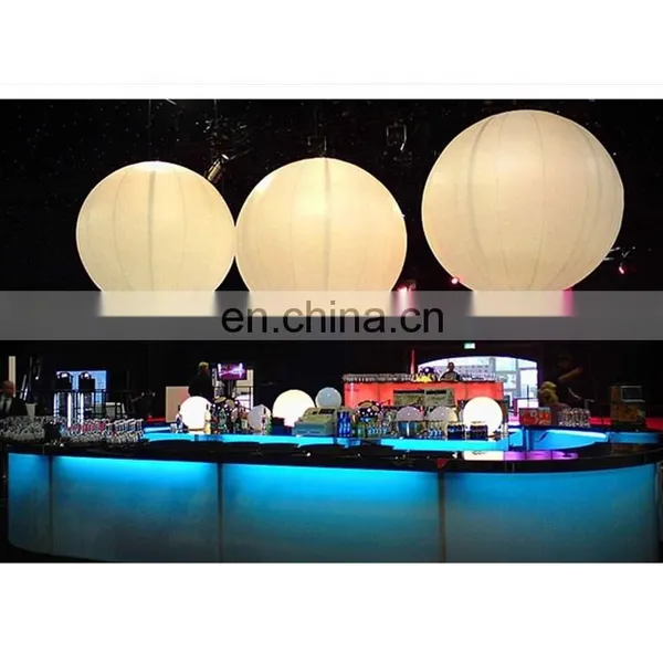Decorative Hanging Balloon Earth Moon Saturn Sphere Hanging Inflatable Planet Ball With LED Light photo-3