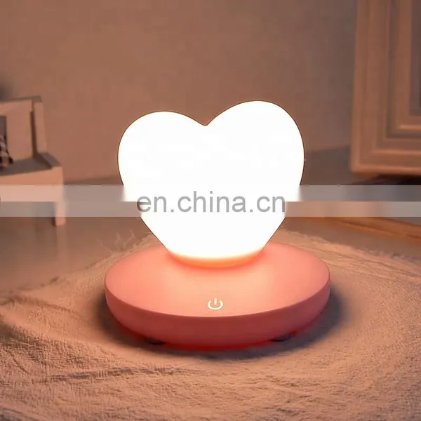 Amazon Hot Sale Silicone Heart Shape Led Romantic Atmosphere Lamp for Gift photo-5