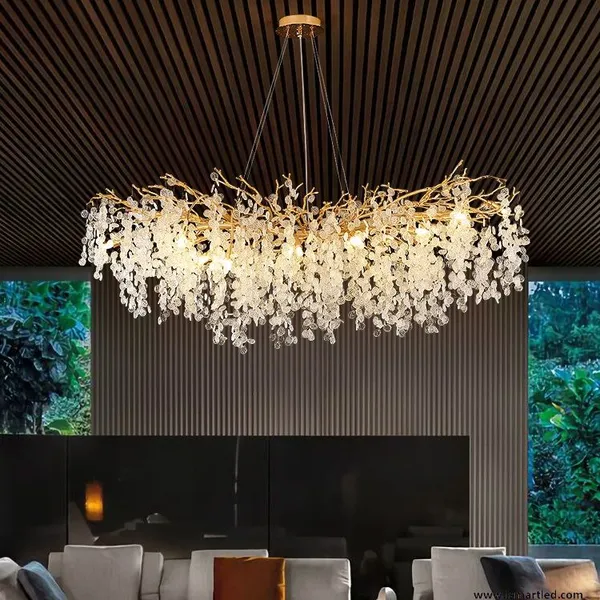 Scandinavian Luxury Crystal Light Living Room Bedroom Chandelier Light photo-4