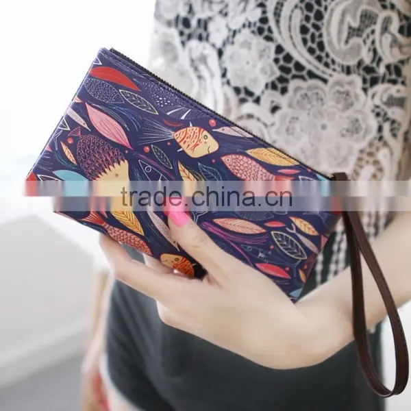Multi Design Mix Color PU Leather Wallet Purse Billetera Carterea Multifunction With ID and Bank Card Holder