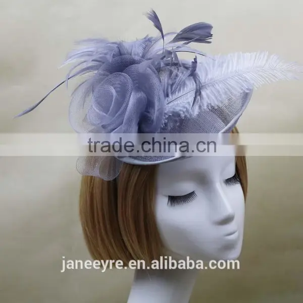 New Coming Sinamay Base Hairband Fascinator Hat For Wedding photo-2