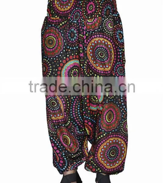 Indian Women Multicolored Printed Harem Pants Trousers Afghani
