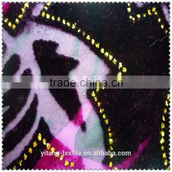 Burnout Velet Fabric With Glitter photo-3