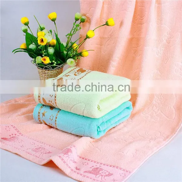 Comfortable Luxury Customized Reactive Printing Bowknot 100% Cotton Bath Towel photo-4
